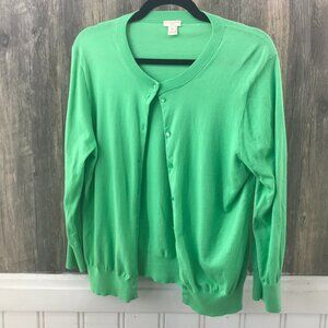 J. Crew green The Clare Cardigan size XL